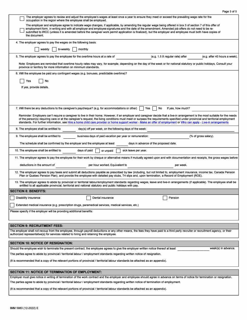 Form IMM5983 - Fill Out, Sign Online and Download Fillable PDF, Canada ...