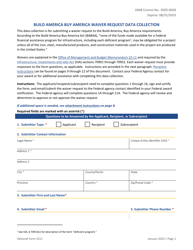 Document preview: Form OF-2211 Build America Buy America Waiver Request Data Collection