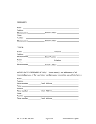 Form CC16:2.67 Interested Persons Update - Nebraska, Page 2