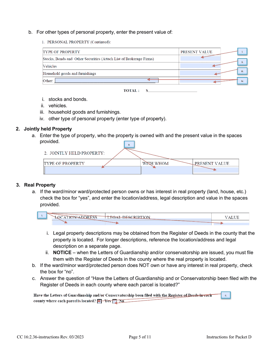 Instructions for Form CC16:2.36 Packet D - Nebraska, Page 5