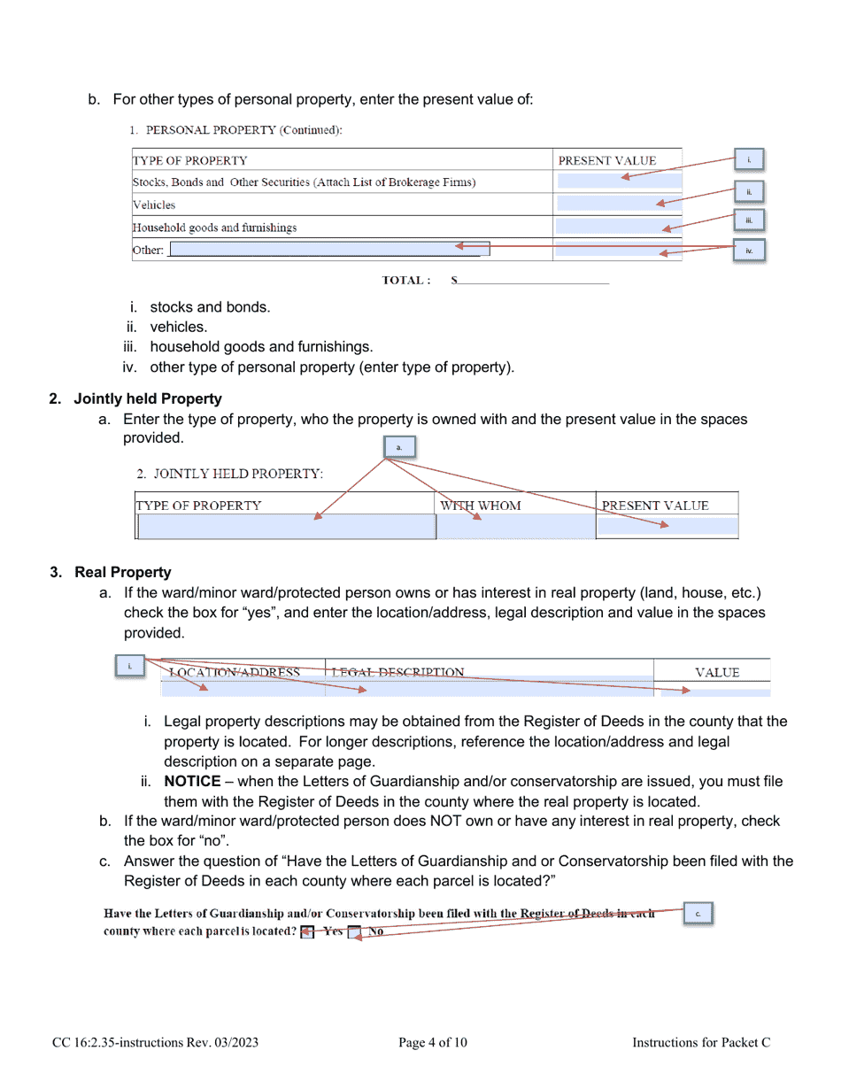 Instructions for Form CC16:2.35 Packet C - Nebraska, Page 4