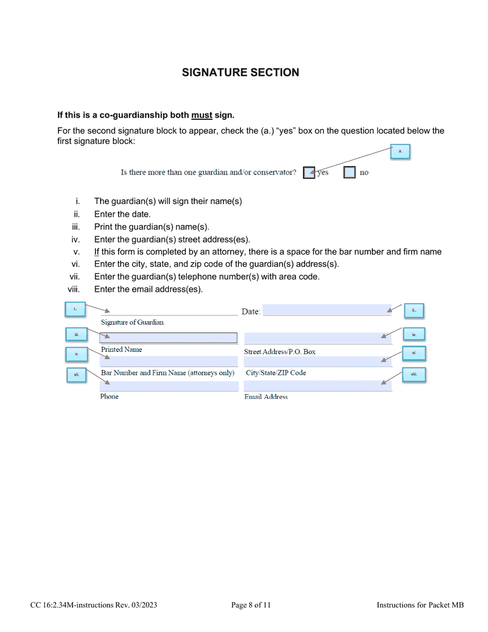 Instructions for Form CC16:2.34M Packet Mb - Nebraska, Page 8