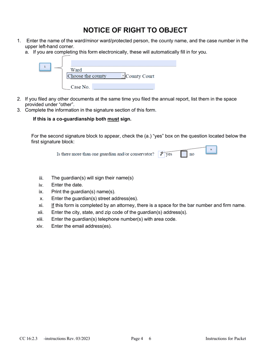 Instructions for Form CC16:2.3 Packet Me - Nebraska, Page 4