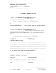 Form CC16:2.128 Notice of Emergency Nomination of the Public Guardian and Certificate of Mailing - Nebraska, Page 2