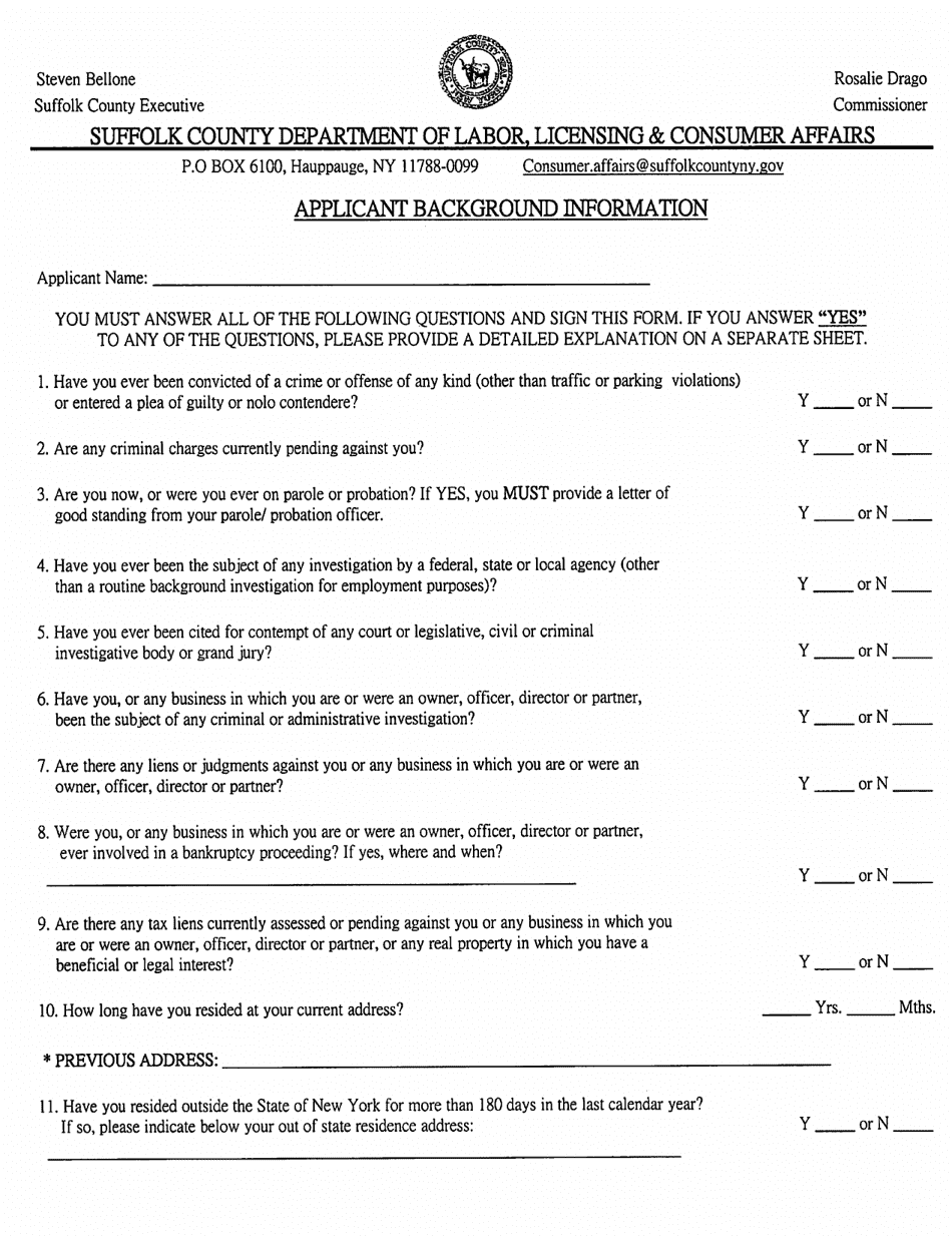 Pet Grooming Business Registration Application - Suffolk County, New York, Page 3
