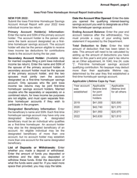 Form 41-164 Iowa First-Time Homebuyer Savings Account Annual Report - Iowa, Page 2