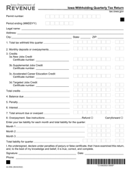 Form 44-095 Iowa Withholding Quarterly Tax Return - Iowa, Page 2