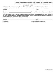 Form 54-010 Natural Conservation or Wildlife Areas Property Tax Exemption - Iowa, Page 2