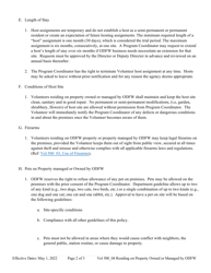 Volunteer Program Policy - Residing on Property Managed or Owned by Odfw - Volunteers - Oregon, Page 2