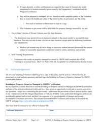 Volunteer Program Policy - Residing on Property Managed or Owned by Odfw - Volunteers - Oregon, Page 3