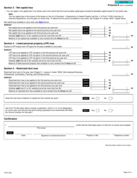 Form T3A Request for Loss Carryback by a Trust - Canada, Page 2