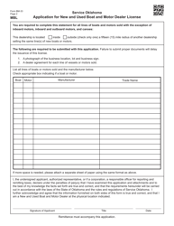 Form BM-33 Application for New and Used Boat and Motor Dealer License - Oklahoma, Page 2