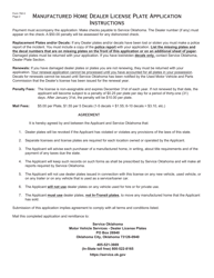 Form 792-3 Manufactured Home Dealer License Plate Application - Oklahoma, Page 2