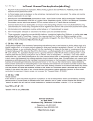 Form 782 In-transit License Plate Application (Aka K-Tag) - Oklahoma, Page 2