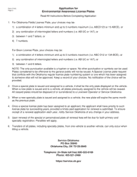 Form 710-E Environmental Awareness License Plate Application - Oklahoma, Page 2