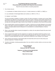 Form 710-G Fund Raising Special License Plate Prenumbered/Personalized With Required Documentation - Oklahoma, Page 2