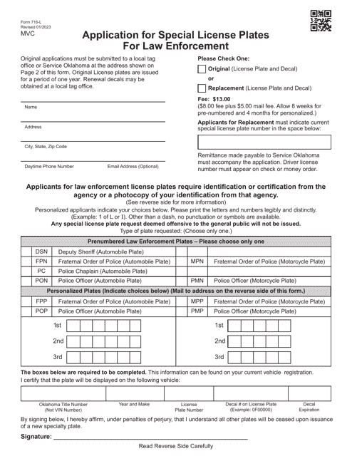 Form 716-L  Printable Pdf