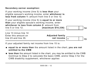 Form 5005-S6 Schedule 6 Canada Workers Benefit - Large Print - Canada, Page 12