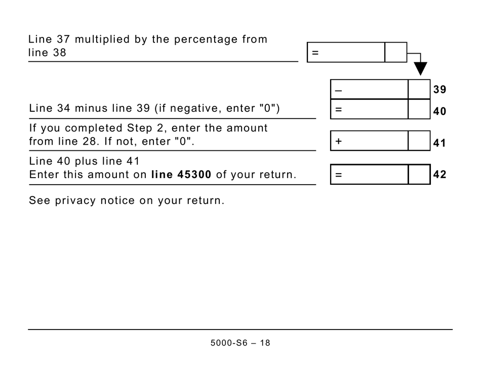 Form 5005-S6 Schedule 6 Canada Workers Benefit - Large Print - Canada, Page 18