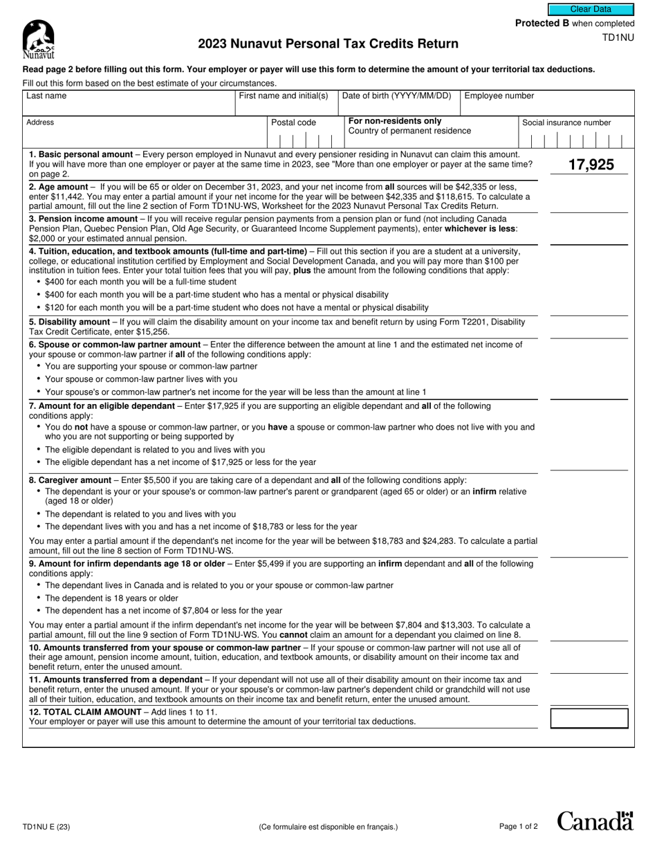 2024 Personal Tax Credits Return Form Canada Wendi Edeline