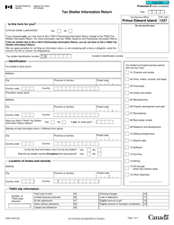 Document preview: Form T5003 SUM Tax Shelter Information Return - Canada