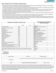 Form T5003 SUM Tax Shelter Information Return - Canada, Page 2