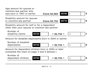 Form 5007-A Schedule MB428-A Manitoba Family Tax Benefit - Large Print - Canada, Page 2