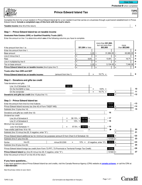 Form T3PE 2022 Printable Pdf