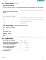 Form GST190 Gst/Hst New Housing Rebate Application for Houses Purchased From a Builder - Canada, Page 2