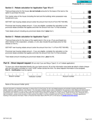 Form GST190 Gst/Hst New Housing Rebate Application for Houses Purchased From a Builder - Canada, Page 6