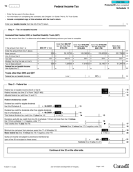 Form T3 Schedule 11 Federal Income Tax - Canada