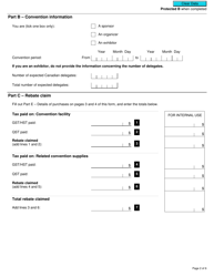 Form GST386 Rebate Application for Conventions - Canada, Page 2