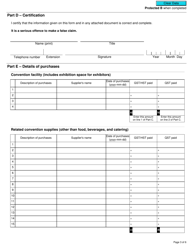Form GST386 Rebate Application for Conventions - Canada, Page 3