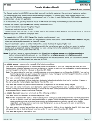 Document preview: Form 5005-S6 Schedule 6 Canada Workers Benefit - Canada, 2022