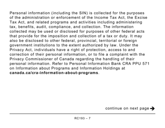 Form RC193 Service Feedback (Large Print) - Canada, Page 7