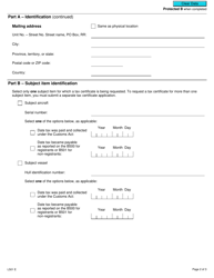 Form L501 Tax Certificate Application - Canada, Page 2