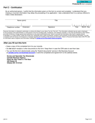 Form L501 Tax Certificate Application - Canada, Page 3