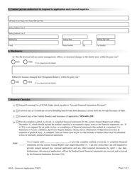 Application for Renewal of Licensing Family Trust Company - Nrs Chapter 669a - Nevada, Page 2
