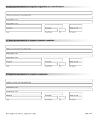 Financial Institutions Application for Renewal of Bank License - Nevada, Page 2
