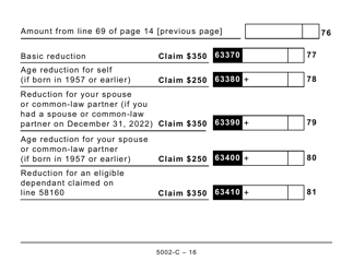 Form 5002-C (PE428) Prince Edward Island Tax and Credits (Large Print) - Canada, Page 16