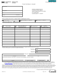 Document preview: Form B243 Excise Tax Return - Insured - Canada