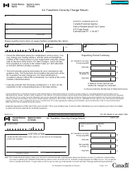 Document preview: Form B249 Air Travellers Security Charge Return - Canada