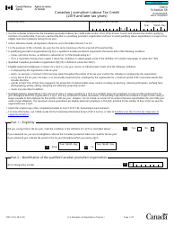 Document preview: Form T5013 Schedule 58 Canadian Journalism Labour Tax Credit (2019 and Later Tax Years) - Canada
