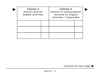 Form 5008-TC Schedule SK479 Saskatchewan Credit - Large Print - Canada, Page 5