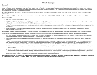 Form NR303 Declaration of Eligibility for Benefits (Reduced Tax) Under a Tax Treaty for a Hybrid Entity - Canada, Page 6