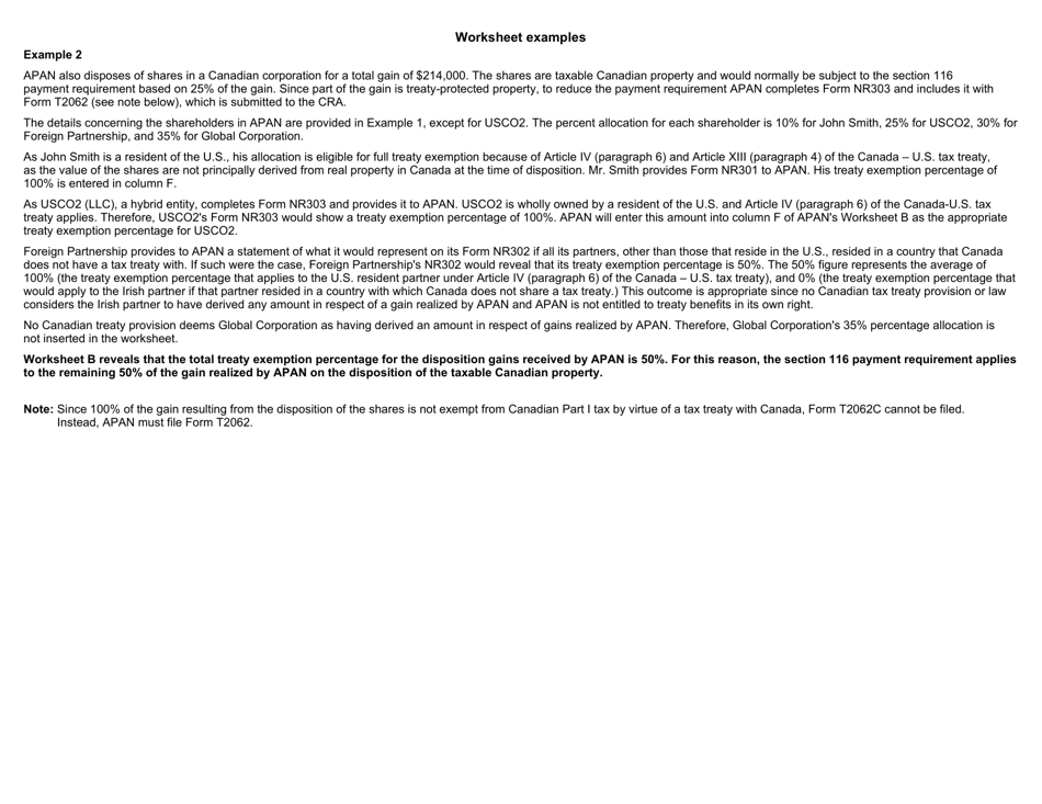 Form NR303 Declaration of Eligibility for Benefits (Reduced Tax) Under a Tax Treaty for a Hybrid Entity - Canada, Page 8