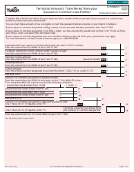 Document preview: Form 5011-S2 Schedule YT(S2) Territorial Amounts Transferred From Your Spouse or Common-Law Partner - Canada, 2022