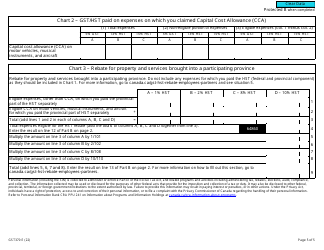 Form GST370 Employee and Partner Gst/Hst Rebate Application - Canada, Page 5