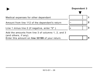 Form T1 (5013-D1) Federal Worksheet - Large Print - Canada, Page 28