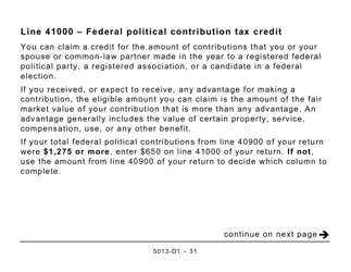 Form T1 (5013-D1) Federal Worksheet - Large Print - Canada, Page 31